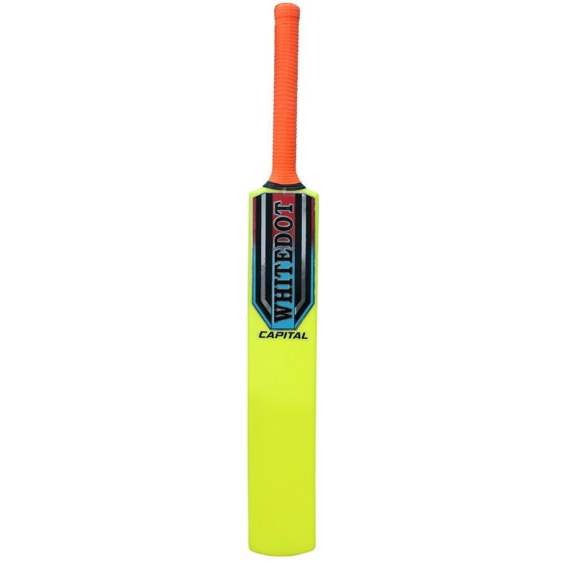 Whitedot Capital Neon Heavy Duty Plastic Cricket Bat for Heavy and Light Tennis Ball