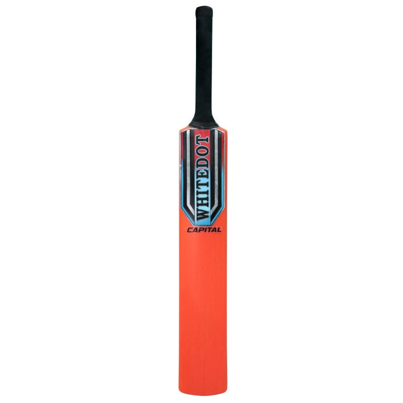 Whitedot Capital Orange Heavy Duty Plastic Cricket Bat for Heavy and Light Tennis Ball