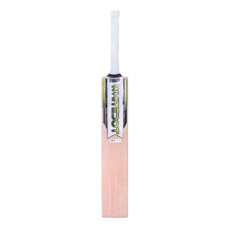 Whitedot Dot 1.1 Single Blade Scoop Kashmir Willow Bat - For Light Tennis Ball - Weight Approx. 1000-1100 Gram