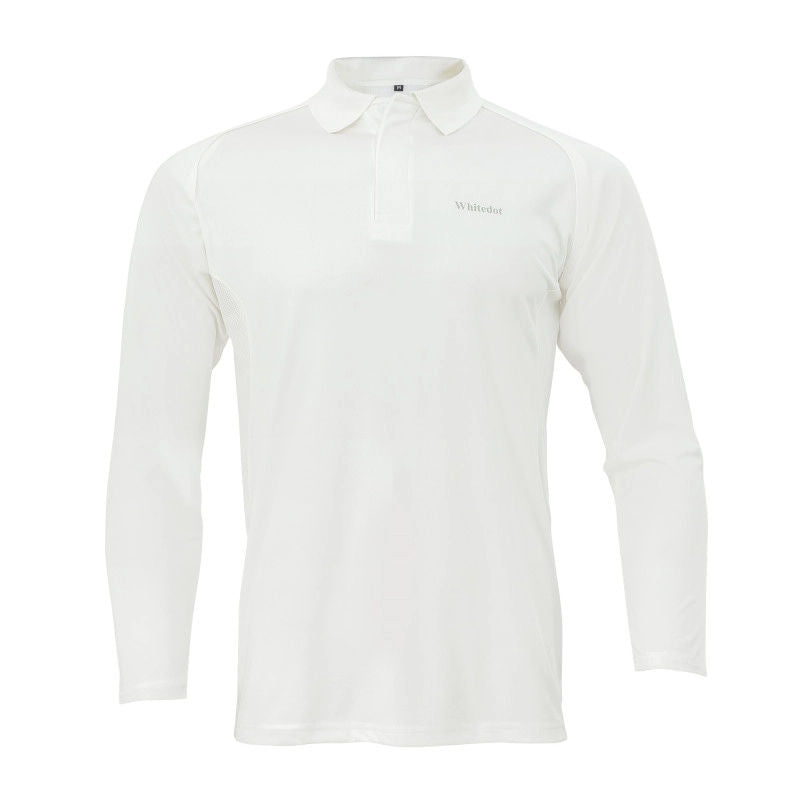 Whitedot Hexa Quick Dry Polo T-Shirt - Full Sleeves - Off White