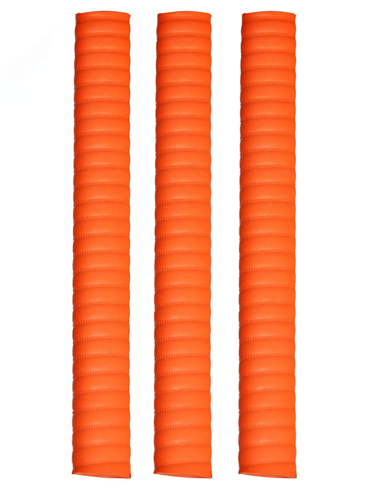 Whitedot Coil Cricket Bat Grip - Pack of 3 - Orange