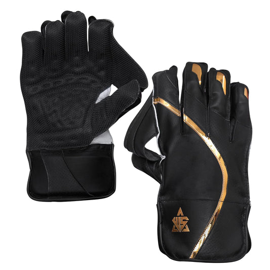 Whitedot Summer Wicket Keeping Gloves - Black