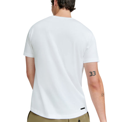 Whitedot Boldhue White Round Neck Dri-FIT Polyester Sports T-Shirt