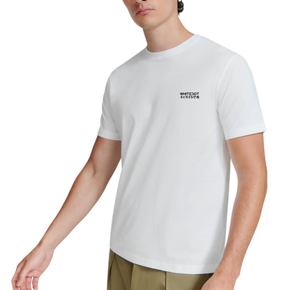 Whitedot Boldhue White Round Neck Dri-FIT Polyester Sports T-Shirt
