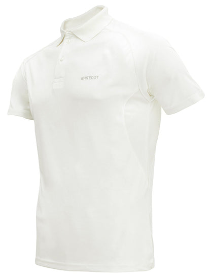 Whitedot Hexa Quick Dry Polo T-Shirt - Half Sleeves - Off White