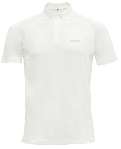 Whitedot Hexa Quick Dry Polo T-Shirt - Half Sleeves - Off White