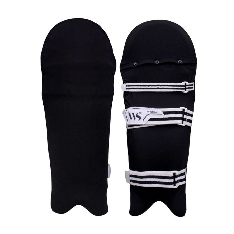 Whitedot Black Clads for Batting pads (Batting Legguard Cover)