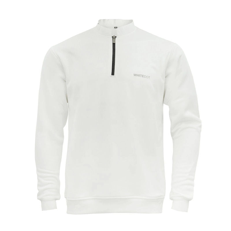 Whitedot Off White Zip Up Full Sleeves Cricket Jumper