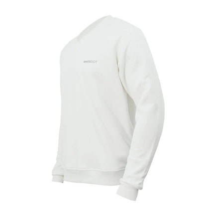 Whitedot Off White V Neck Full Sleeves Cricket Jumper