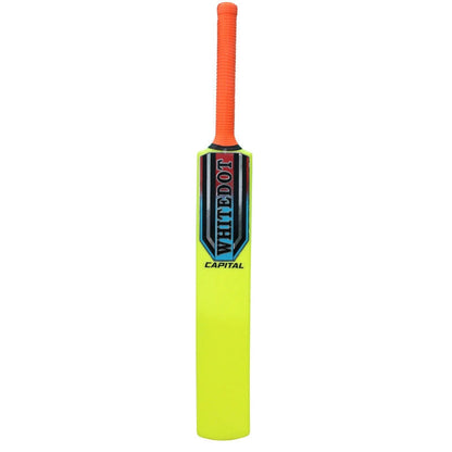 Whitedot Capital Neon Heavy Duty Plastic Cricket Bat for Heavy and Light Tennis Ball