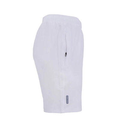 Whitedot White Training Shorts - Zipper Pockets