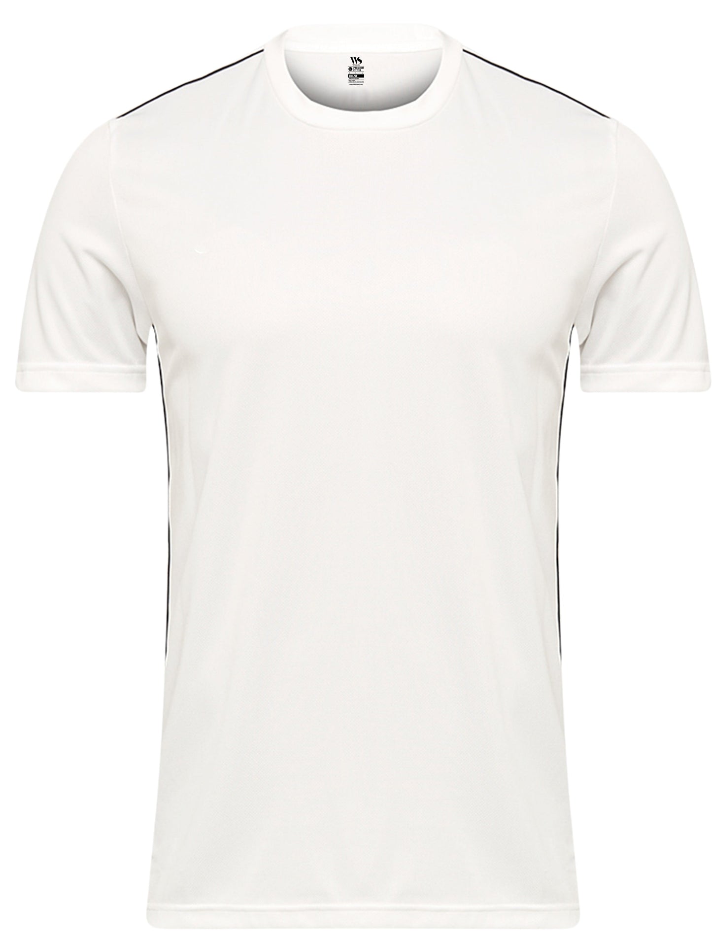 Whitedot Mono Matrix White Round Neck Dri-FIT Polyester T-Shirt