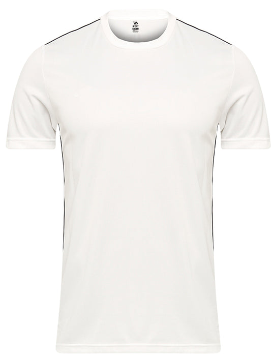 Whitedot Mono Matrix White Round Neck Dri-FIT Polyester T-Shirt