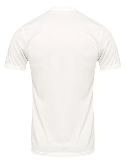 Whitedot Mono Matrix White Round Neck Dri-FIT Polyester T-Shirt